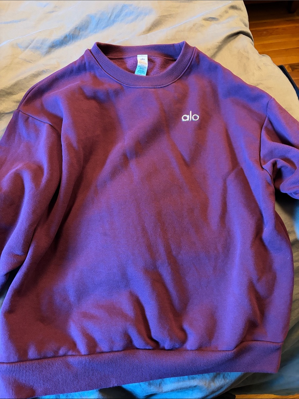 ALO Yoga Men's Crewneck Sweater in Plum
